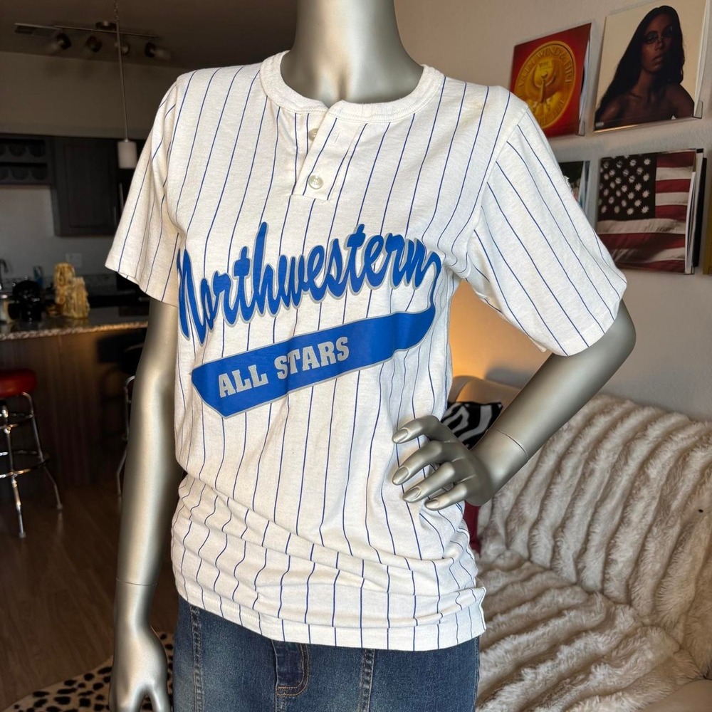Vintage Wilson Baseball Jersey Pinstripe #19 Tee